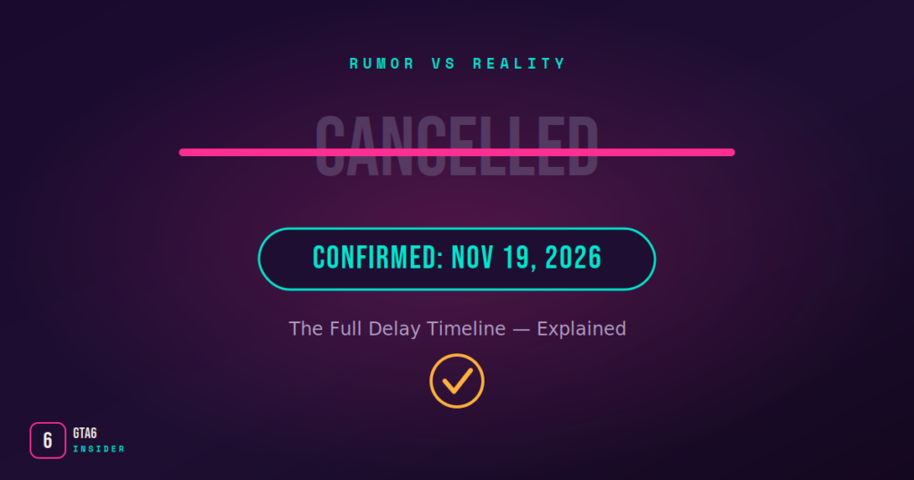 GTA 6 cancelled rumor debunked release date timeline